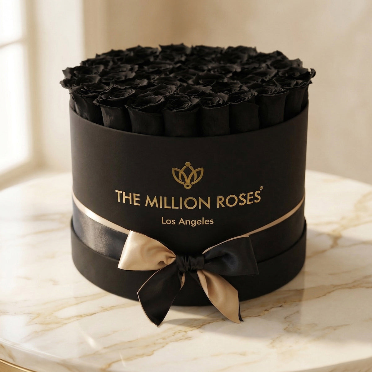 Black Roses in a Black Premium Box (LA)