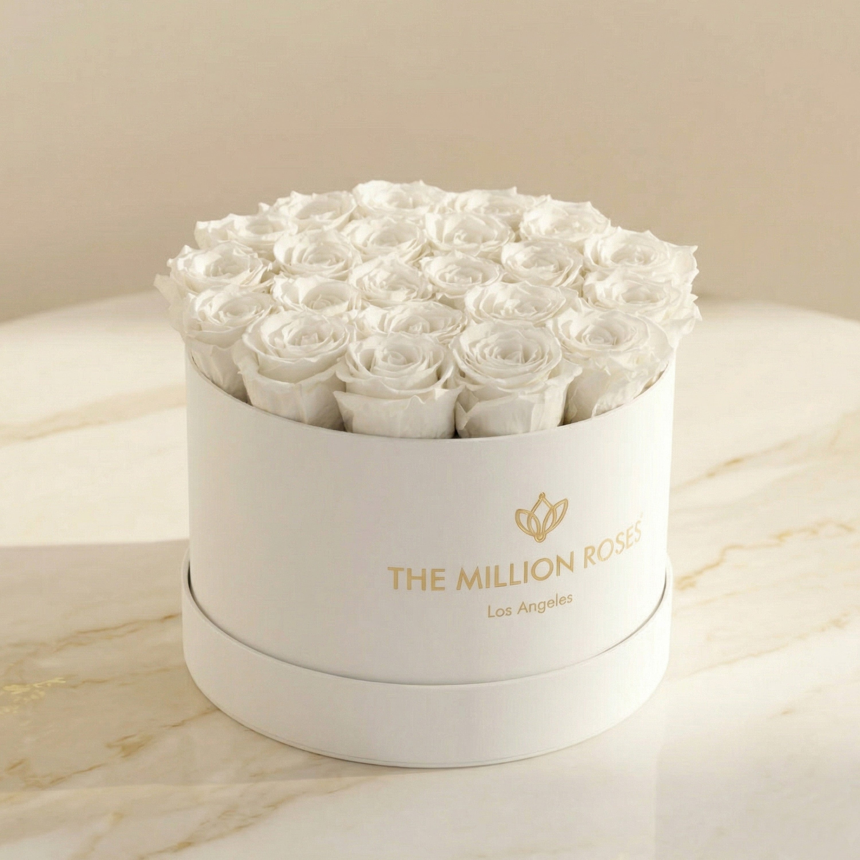 Boîte Suprême Blanche | Roses corail