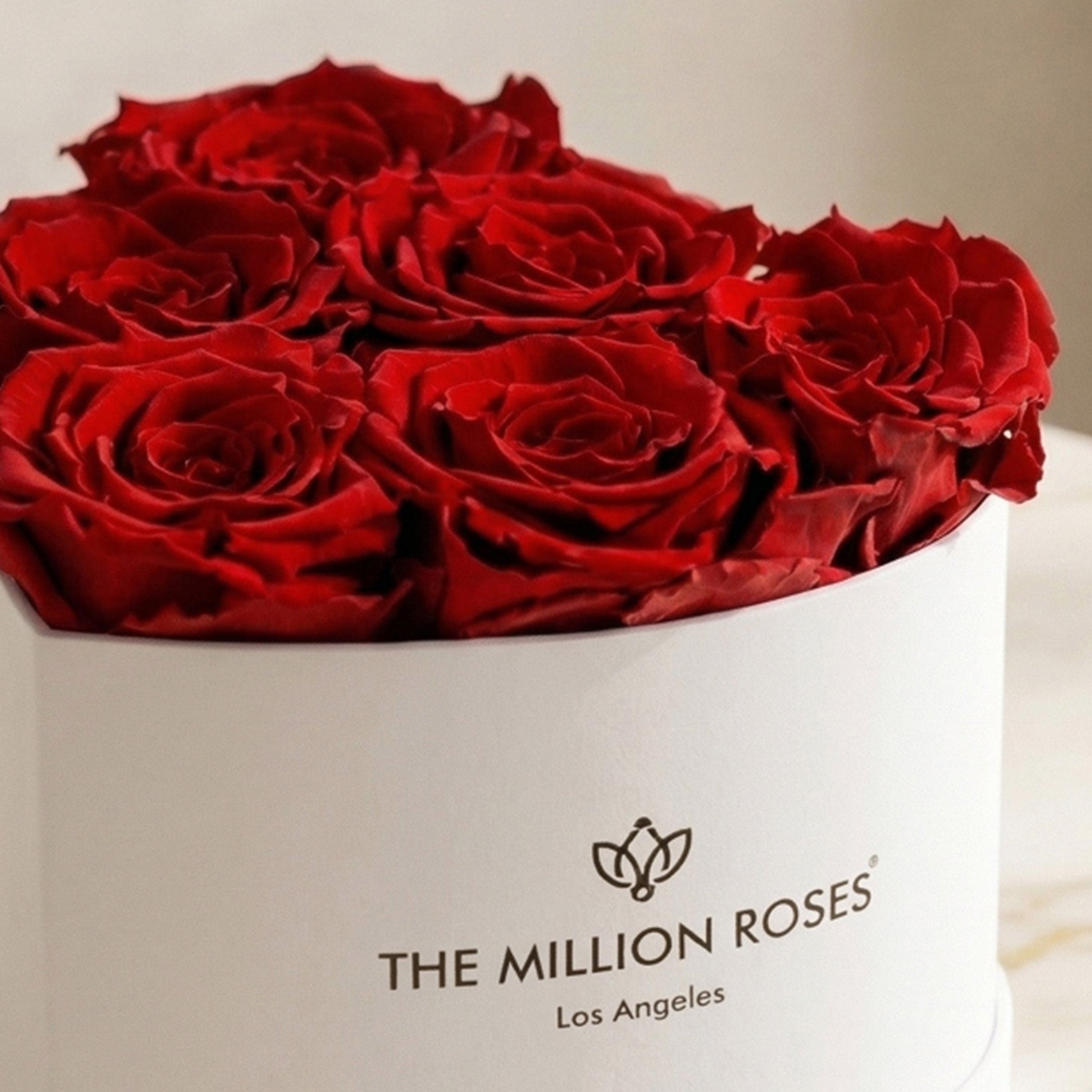 Baby Heart White Box | Red Roses