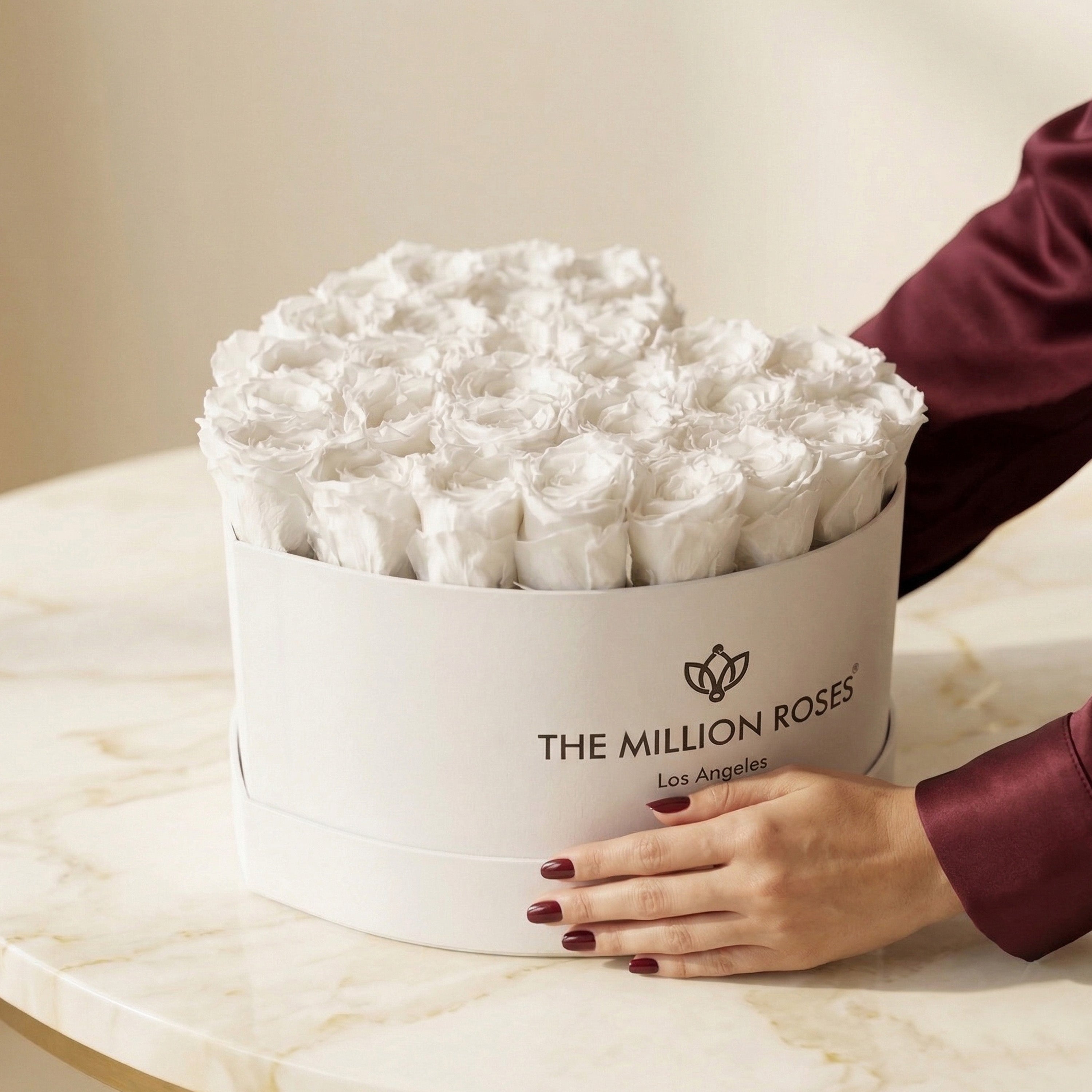 Heart White Box | White Roses