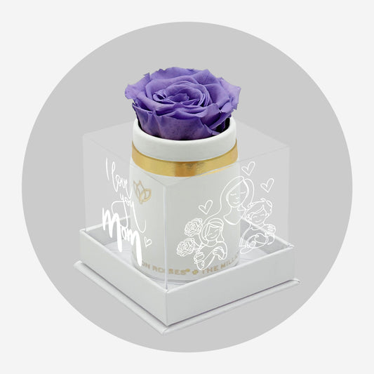 Single White Suede Box | Limited Mother's Day Edition | Lavender Rose