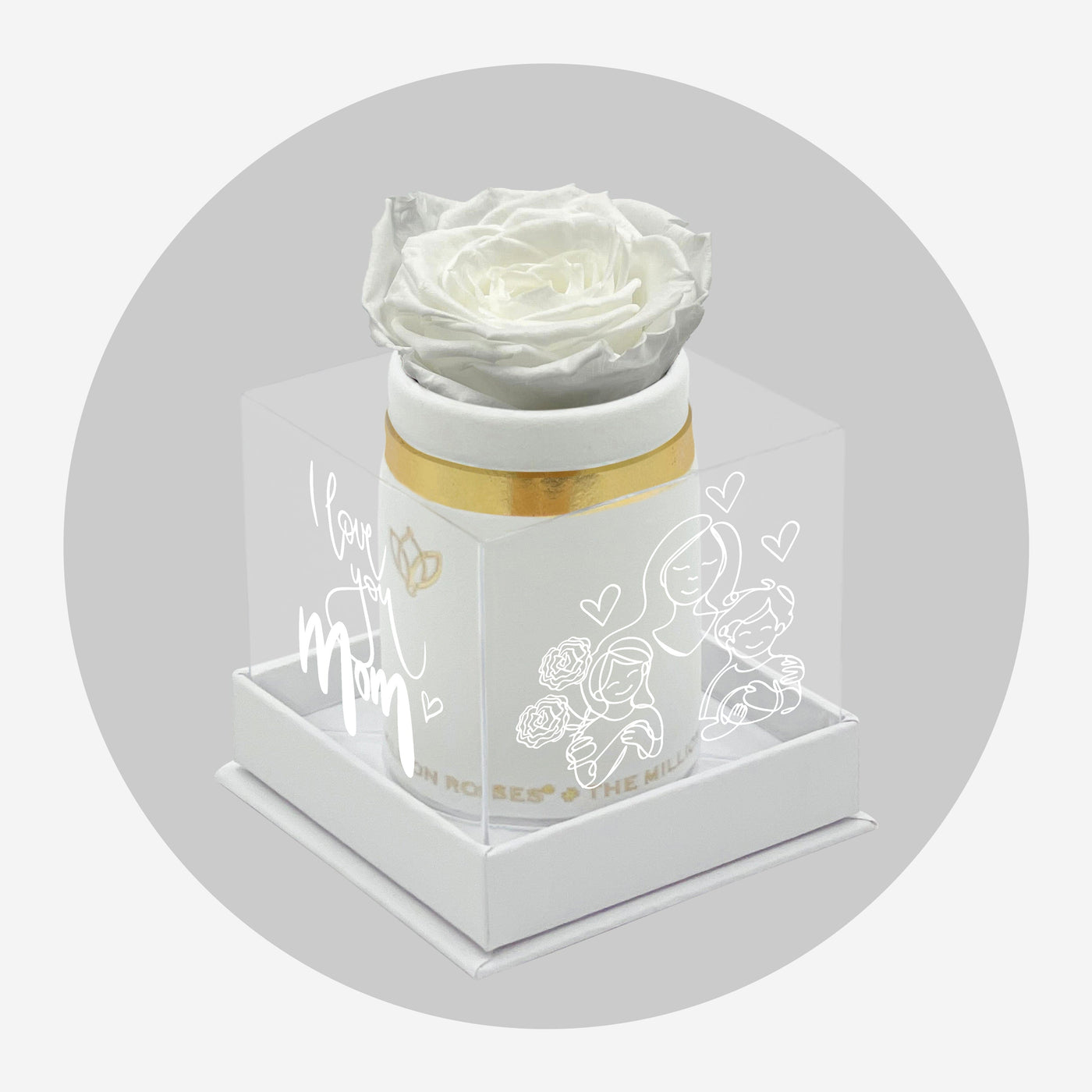 Single White Suede | Mother's Day Edition | White Rose