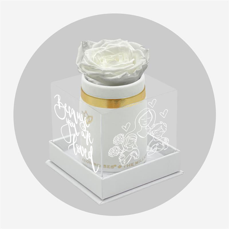Single White Suede | Unlisted Mother's Day Edition | White Rose