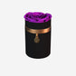 One in a Million™ Round Black Box | Charm Edition | Bright Purple Rose - The Million Roses