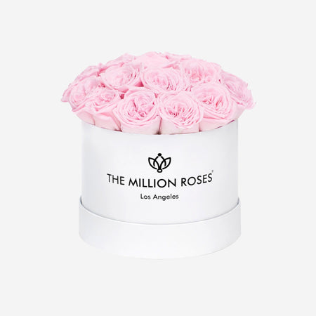 Classic White Dome Box | Light Pink Roses - The Million Roses