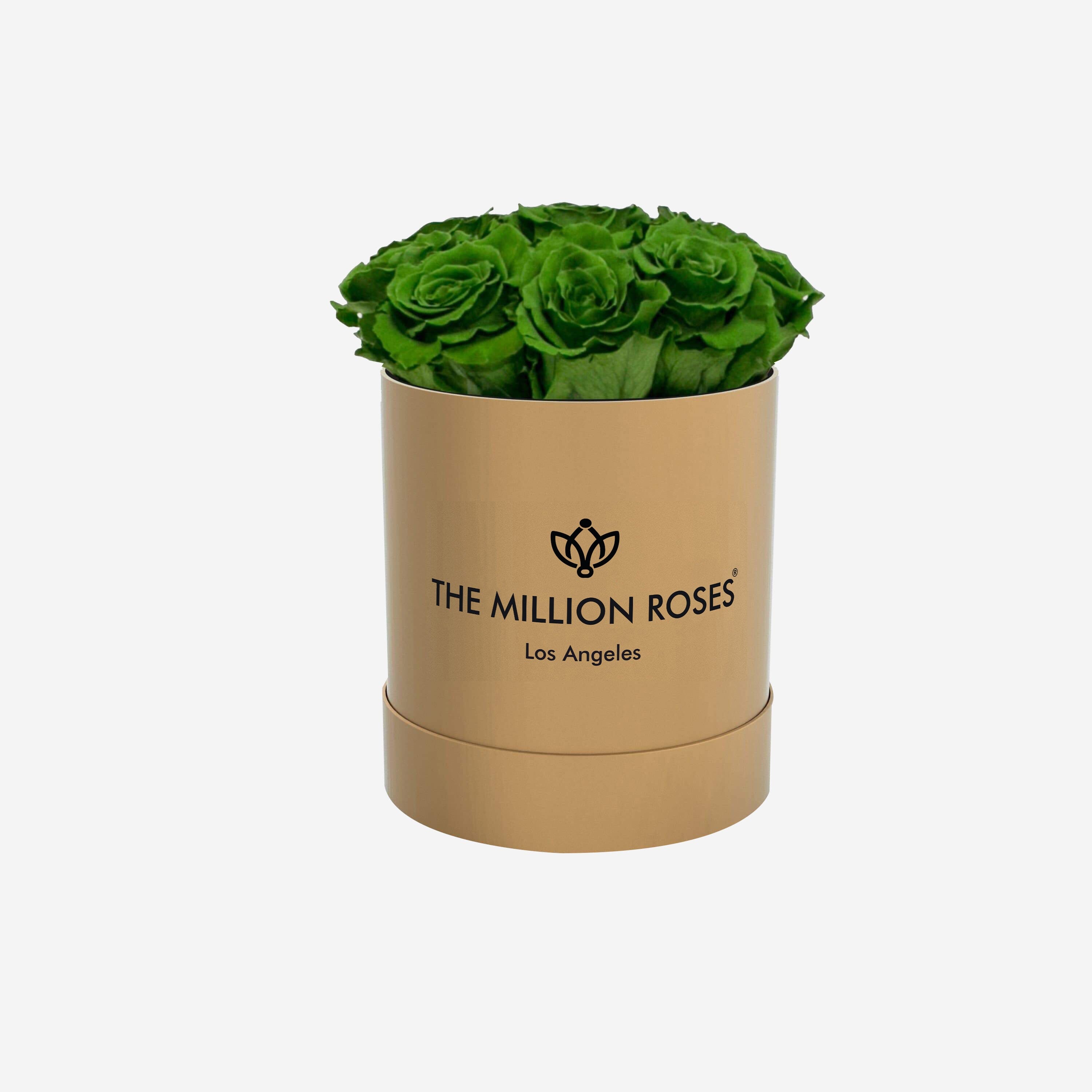 Basic Gold Box | Dark Green Roses - The Million Roses