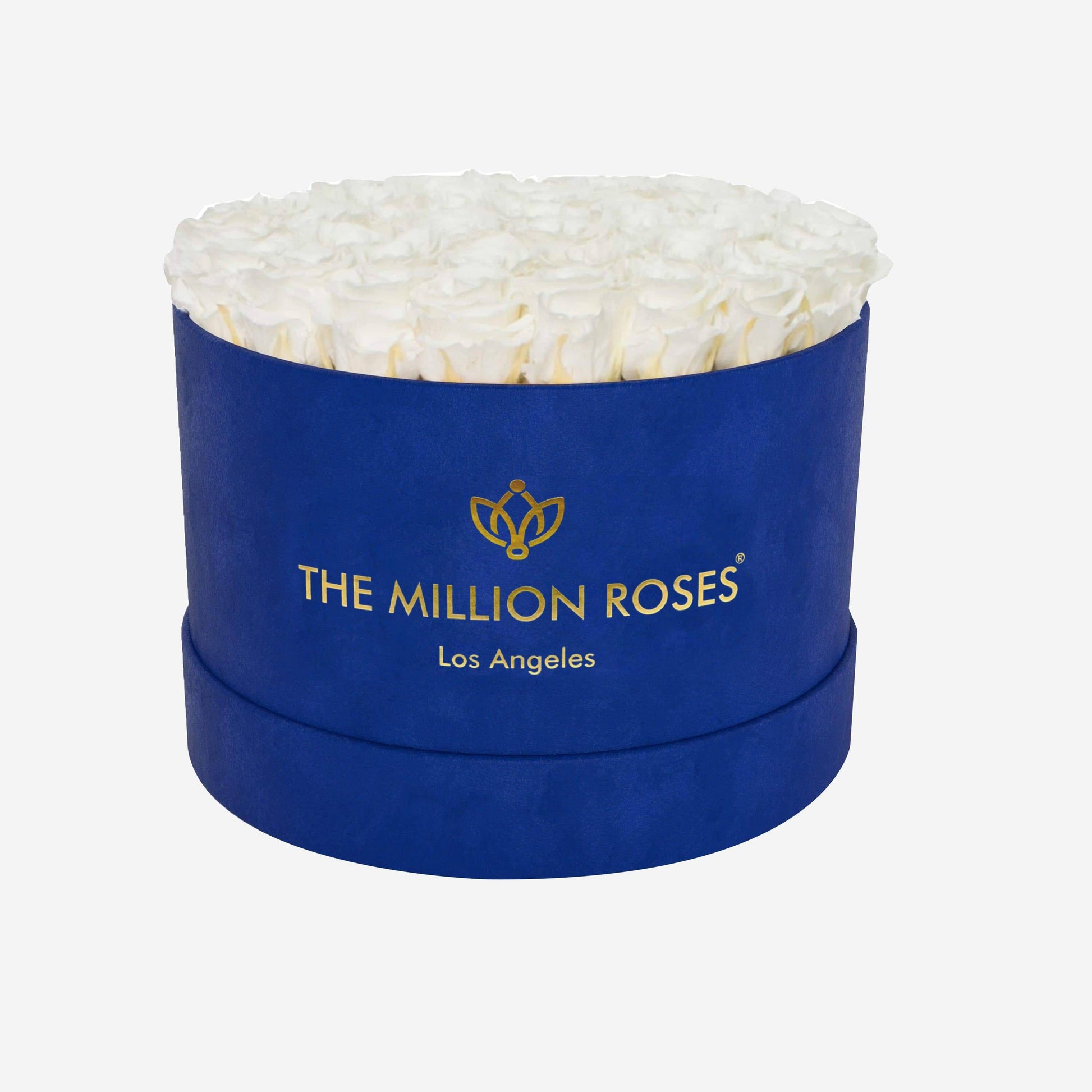 Supreme Royal Blue Suede Box | White Roses - The Million Roses