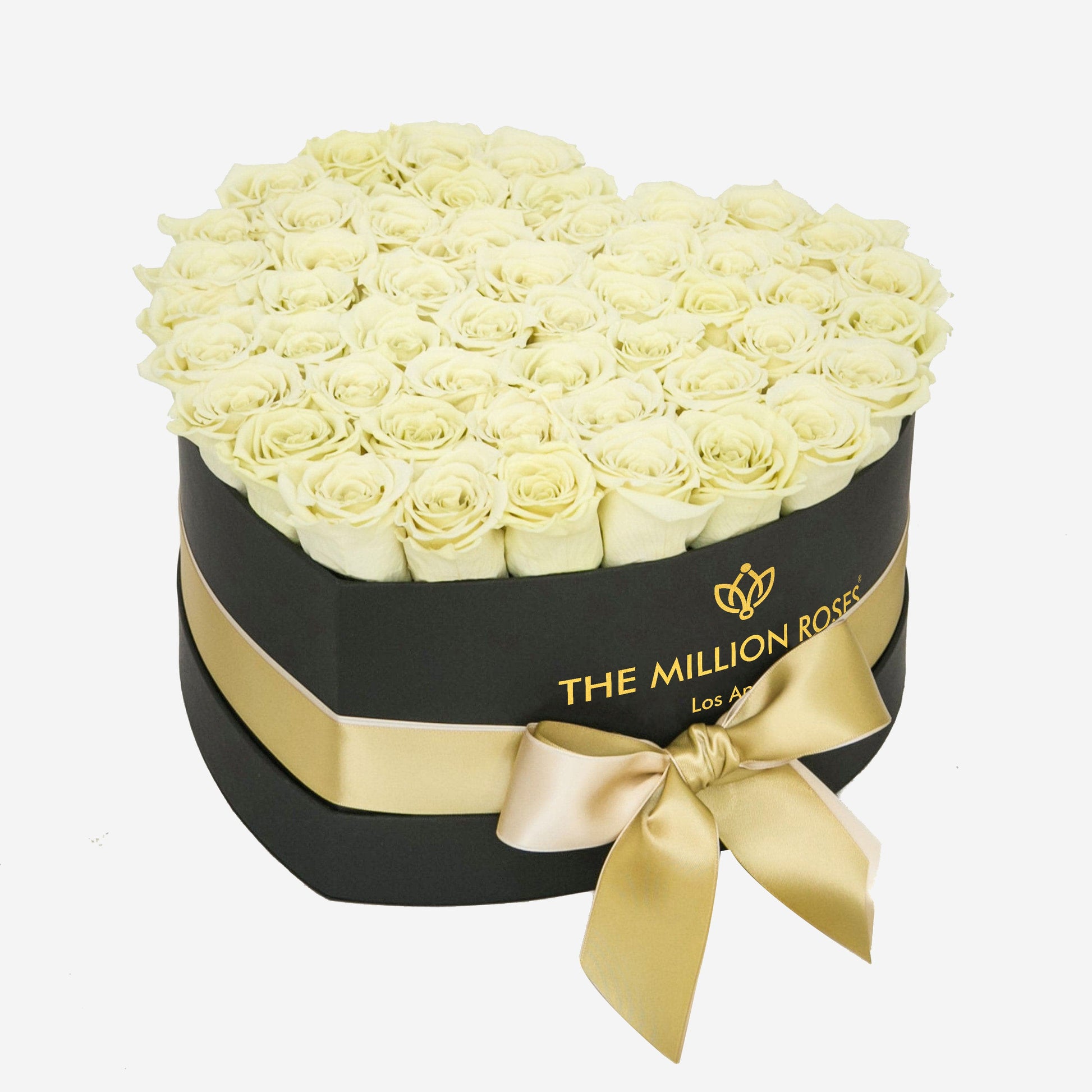 Heart Black Box | Ivory Roses - The Million Roses