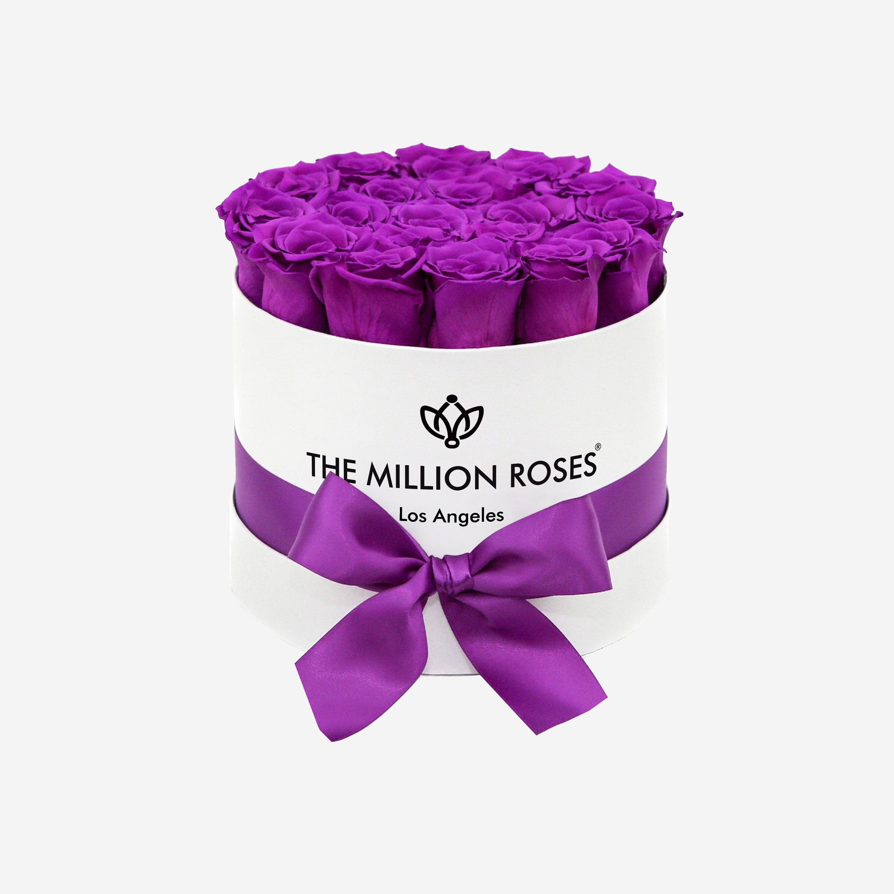 Classic White Box | Purple Roses - The Million Roses