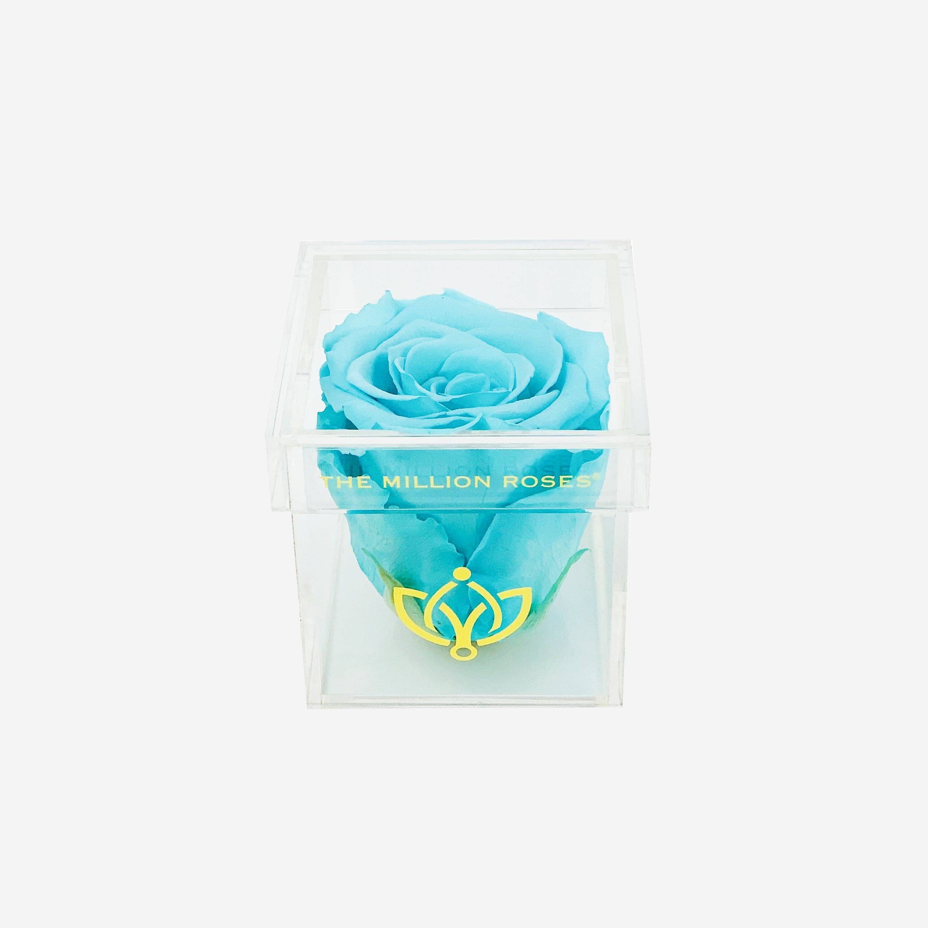 Acrylic Single Box | Turquoise Rose - The Million Roses