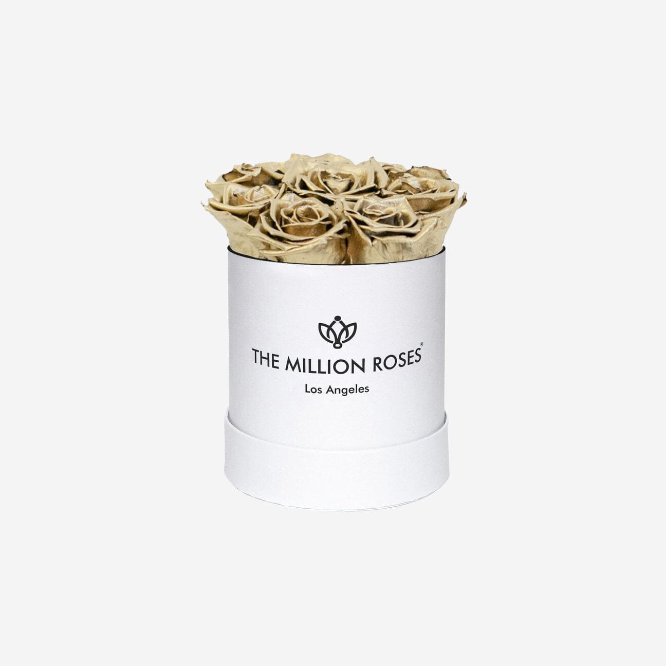 Basic White Box | Gold Roses - The Million Roses