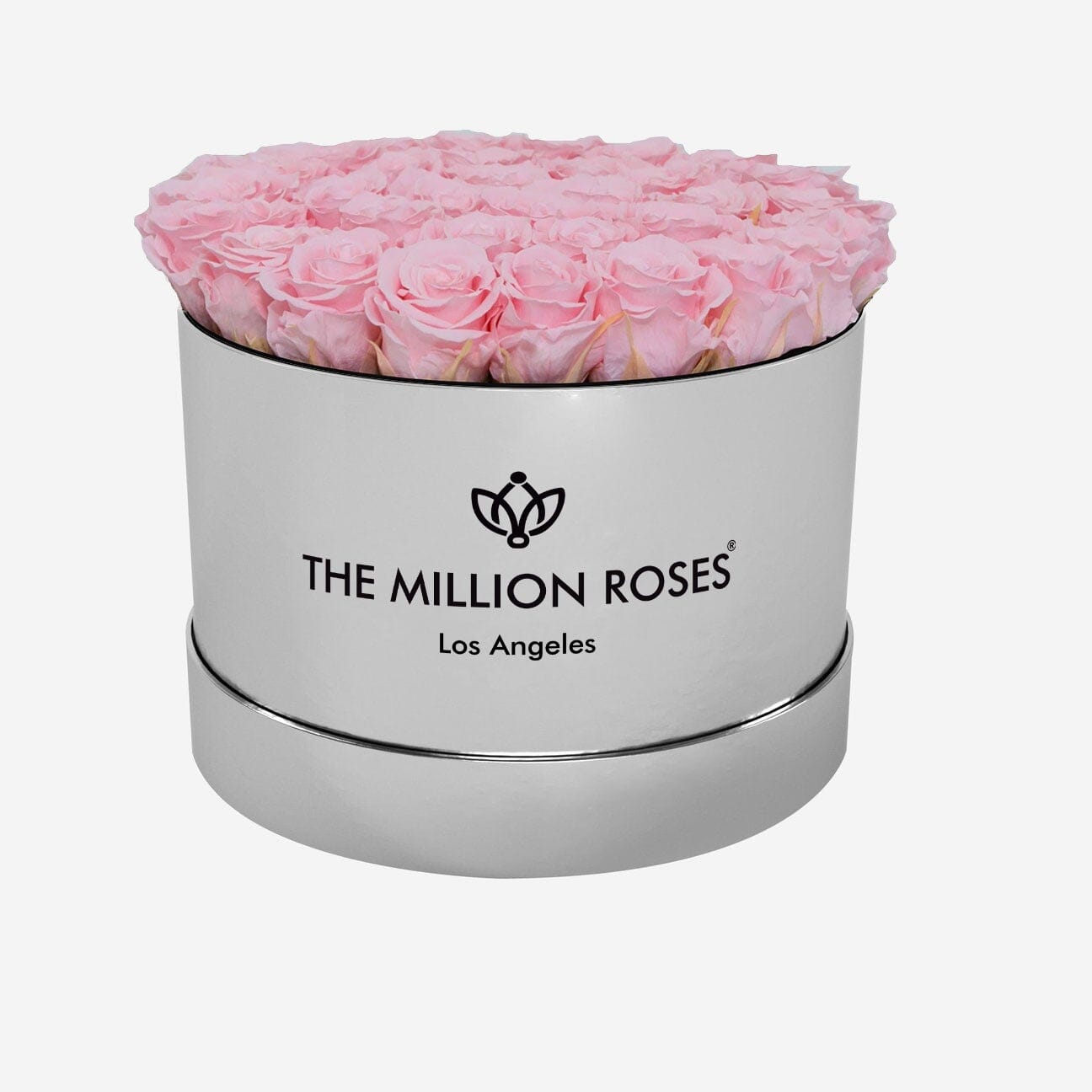 Supreme Mirror Silver Box | Light Pink Roses - The Million Roses