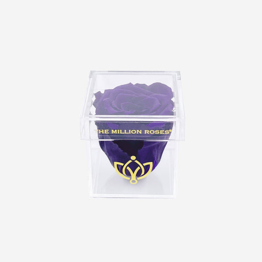 Acrylic Single Box | Dark Purple Rose - The Million Roses
