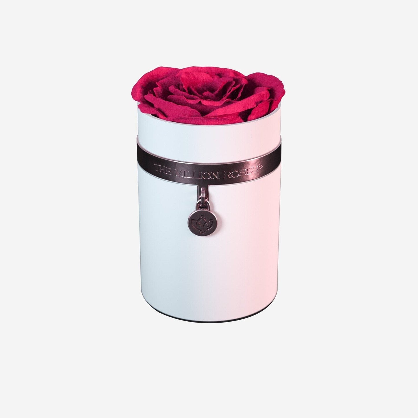 One in a Million™ Round White Box | Charm Edition | Magenta Rose - The Million Roses