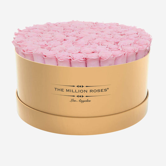 Deluxe Gold Box | Light Pink Roses - The Million Roses