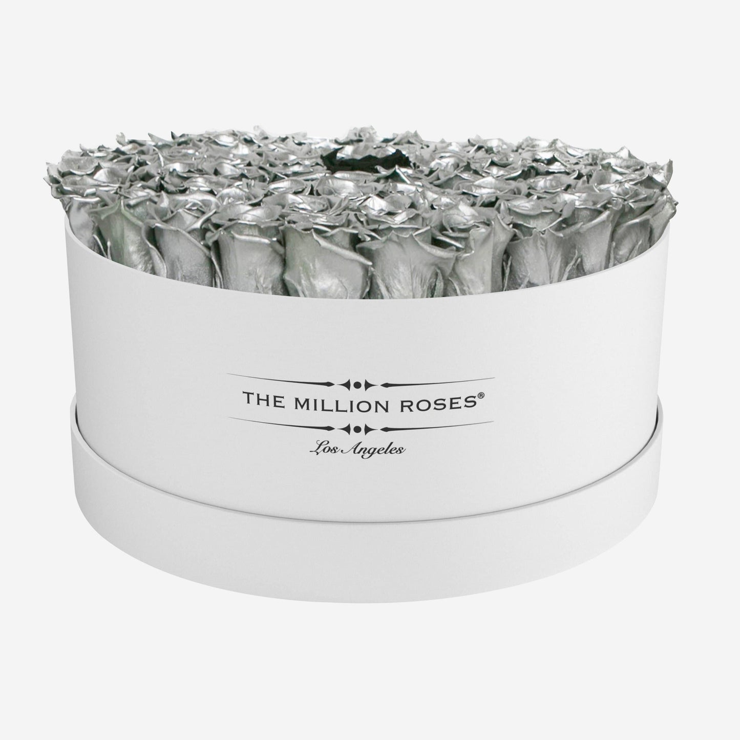 Deluxe White Box | Silver Roses - The Million Roses