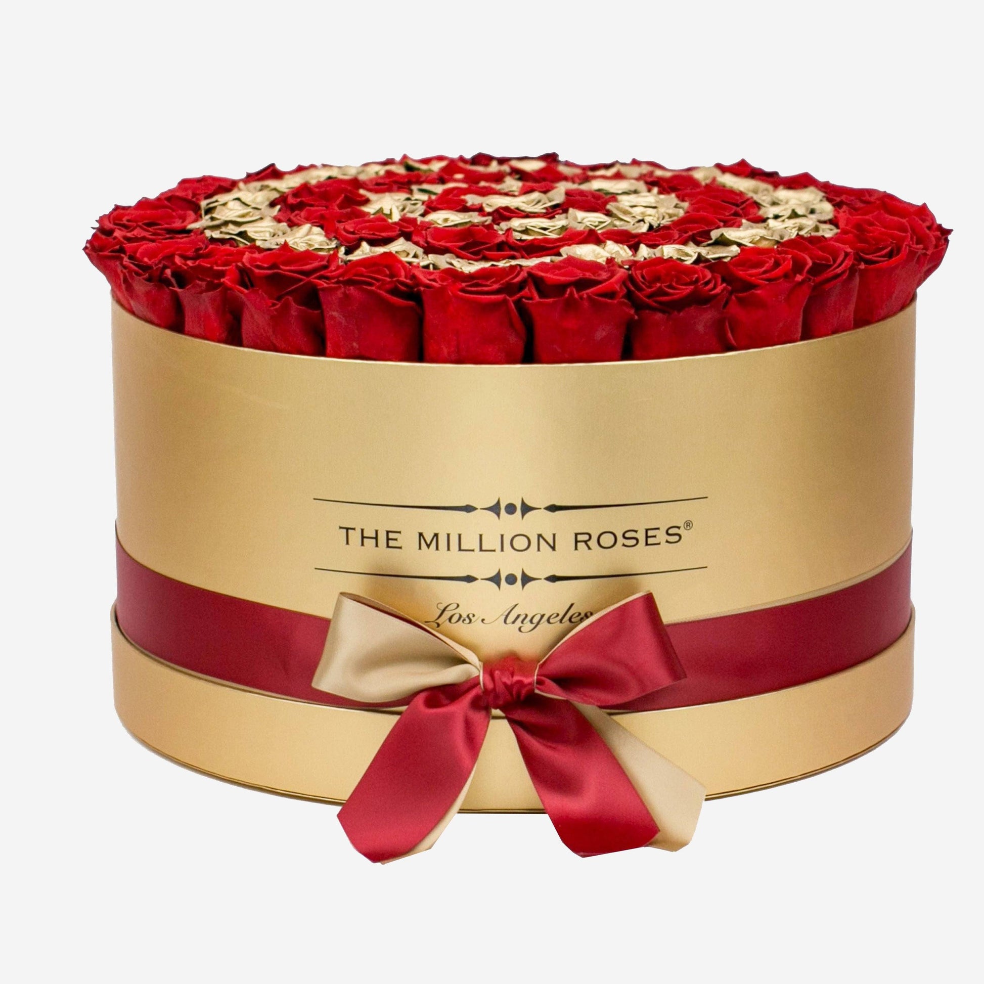 Deluxe Gold Box | Red & Gold Roses | Target - The Million Roses