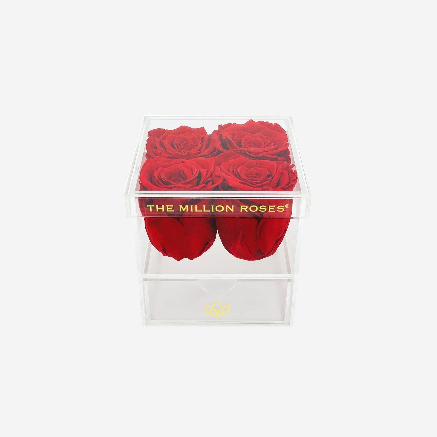 Acrylic 4 Drawer Box | Red Roses - The Million Roses
