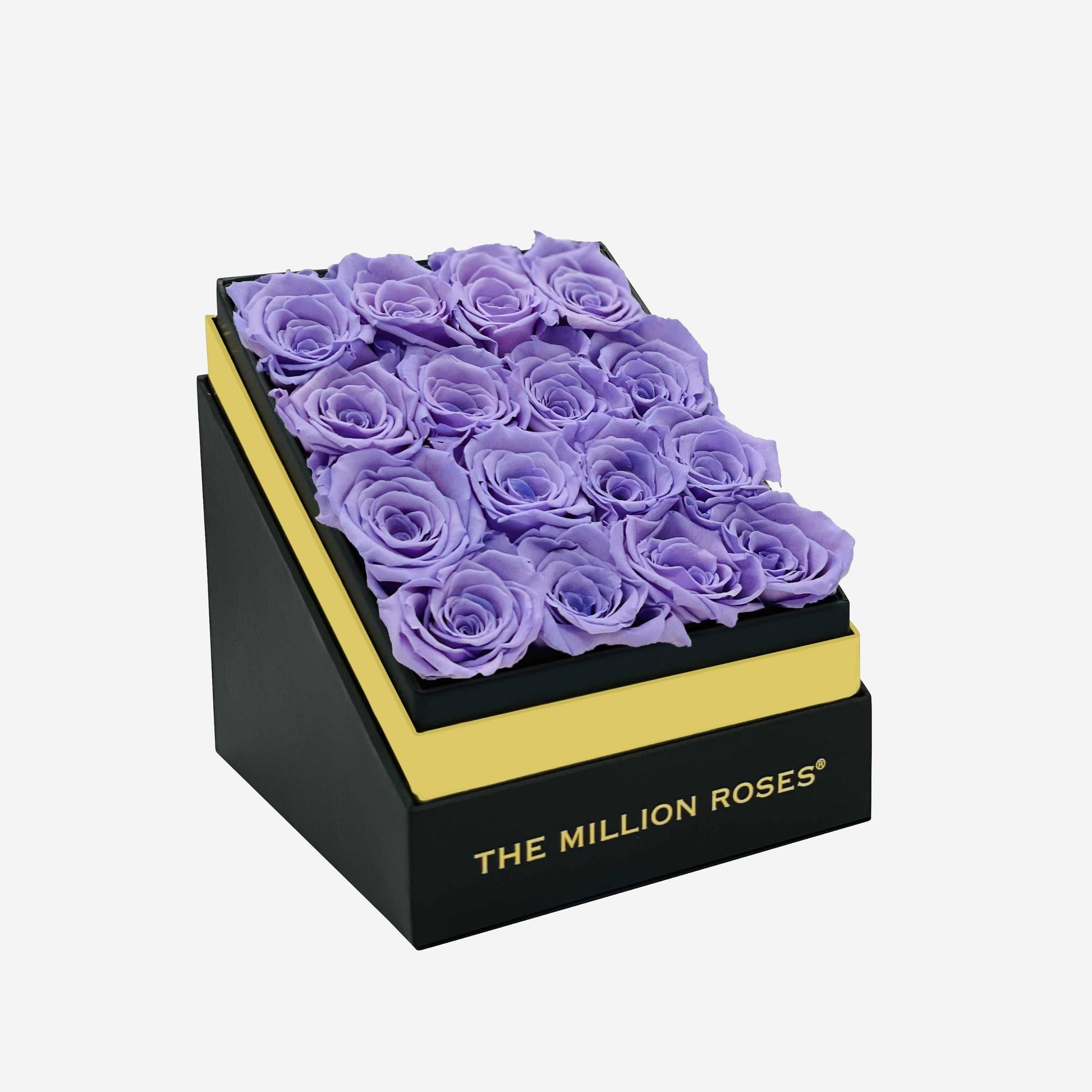 Square Black Box | Lavender Roses - The Million Roses