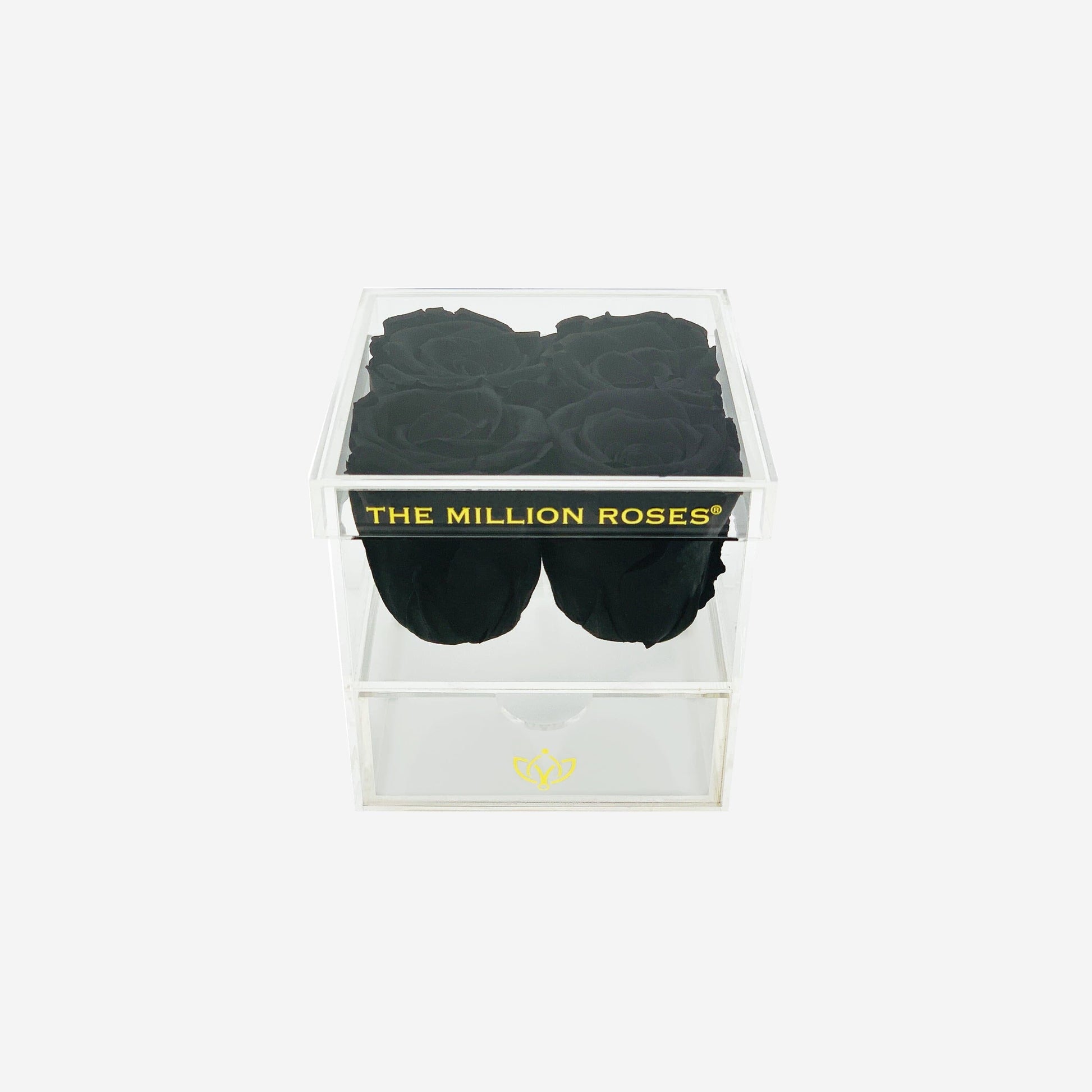 Acrylic 4 Drawer Box | Black Roses - The Million Roses