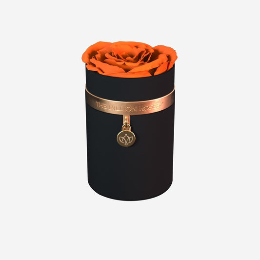 One in a Million™ Round Black Box | Charm Edition | Orange Rose - The Million Roses