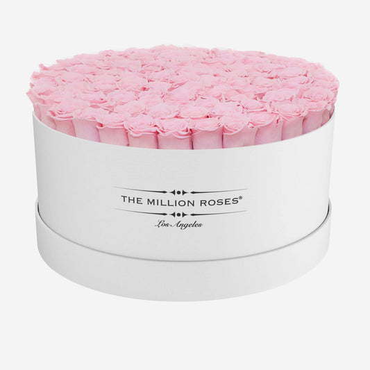 Deluxe White Box | Light Pink Roses - The Million Roses