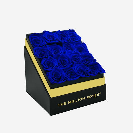 Square Black Box | Royal Blue Roses - The Million Roses