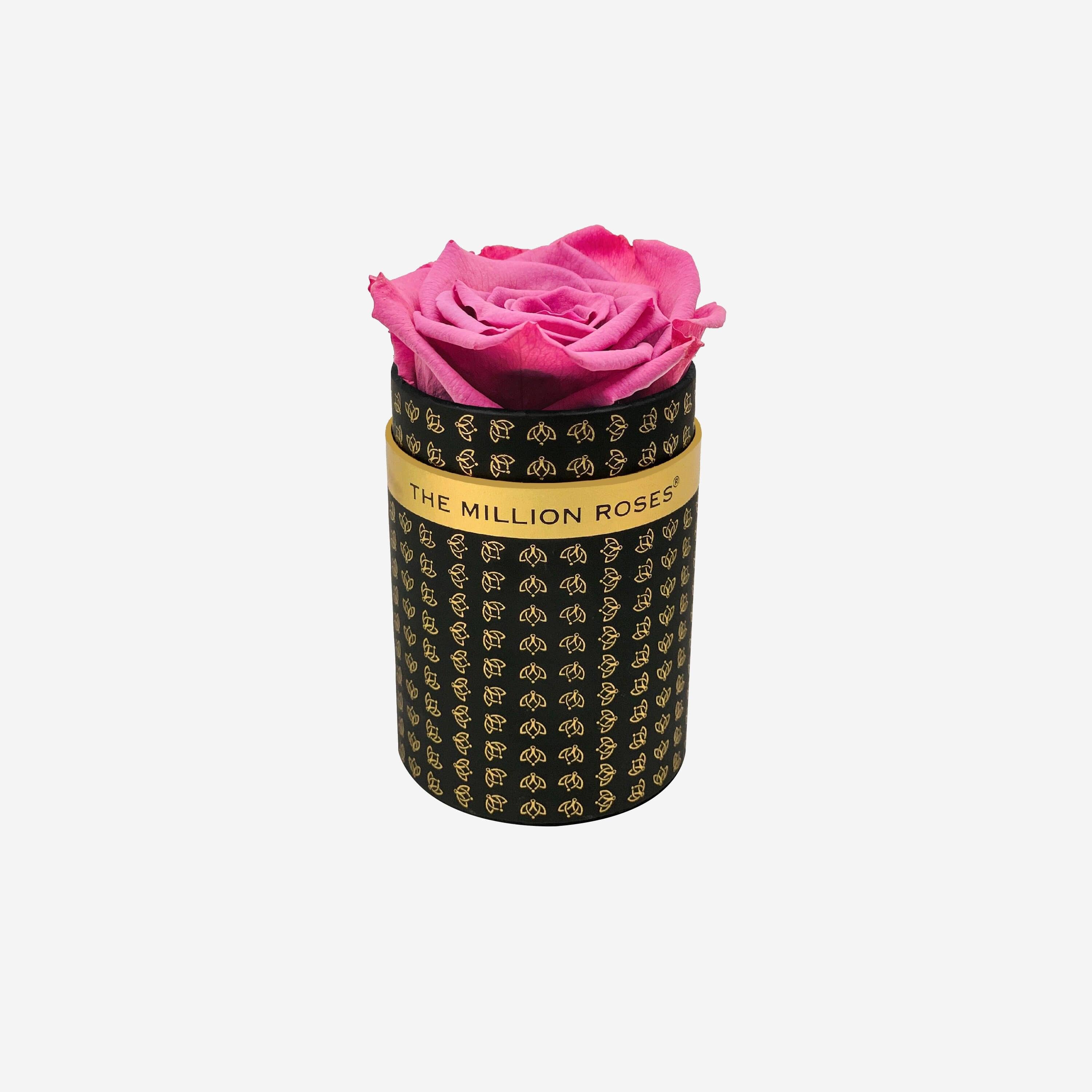 Single Black Monogram Box | Orchid Rose - The Million Roses