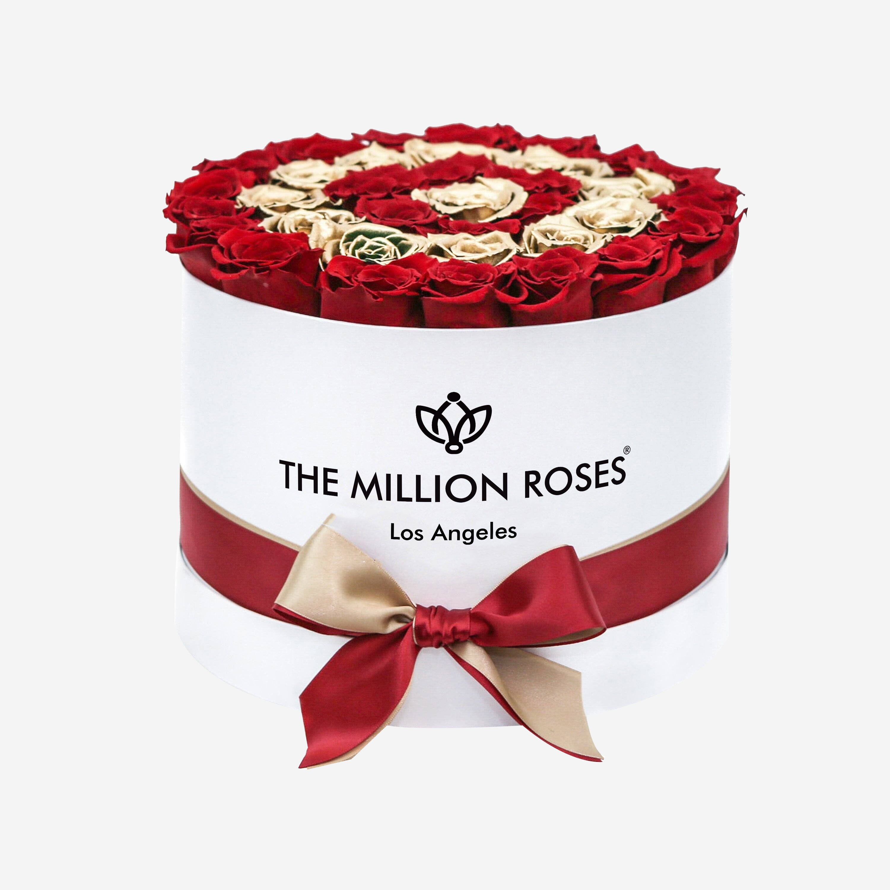 Supreme White Box | Red & Gold Roses | Target - The Million Roses