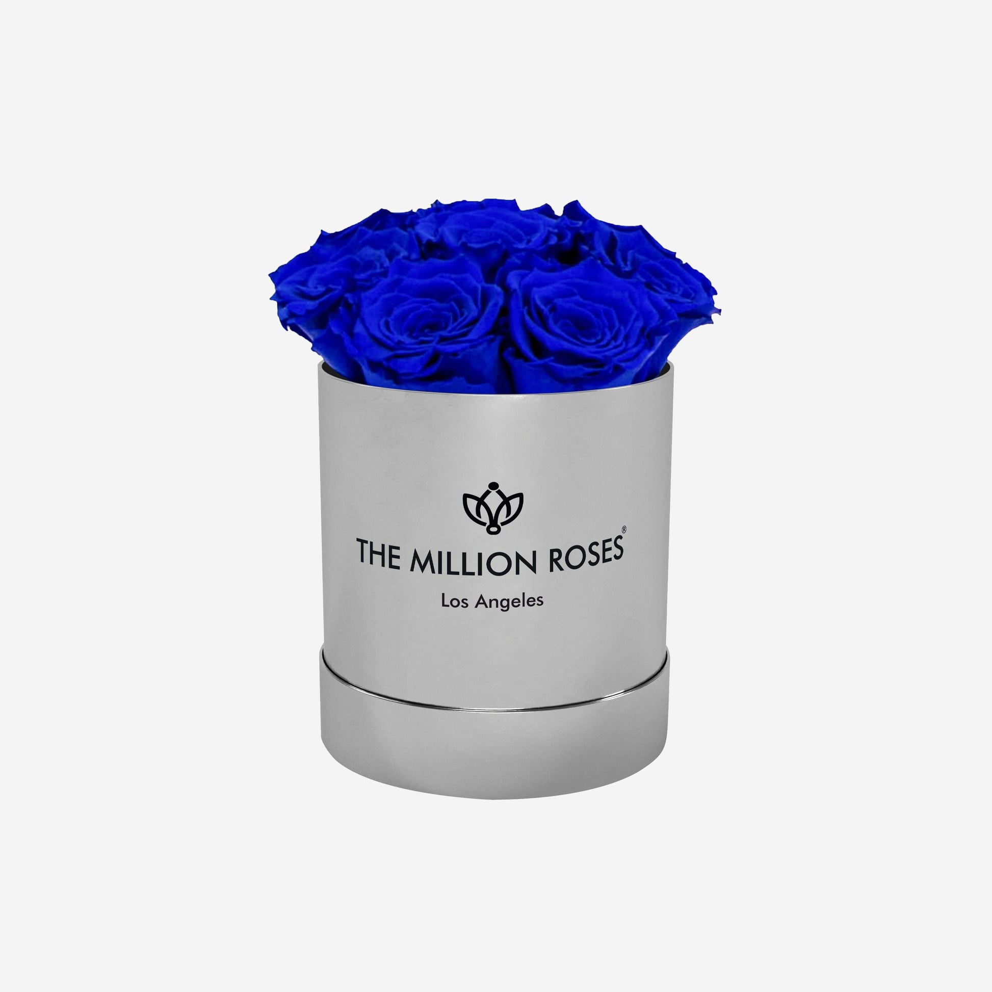 Basic Mirror Silver Box | Royal Blue Roses - The Million Roses