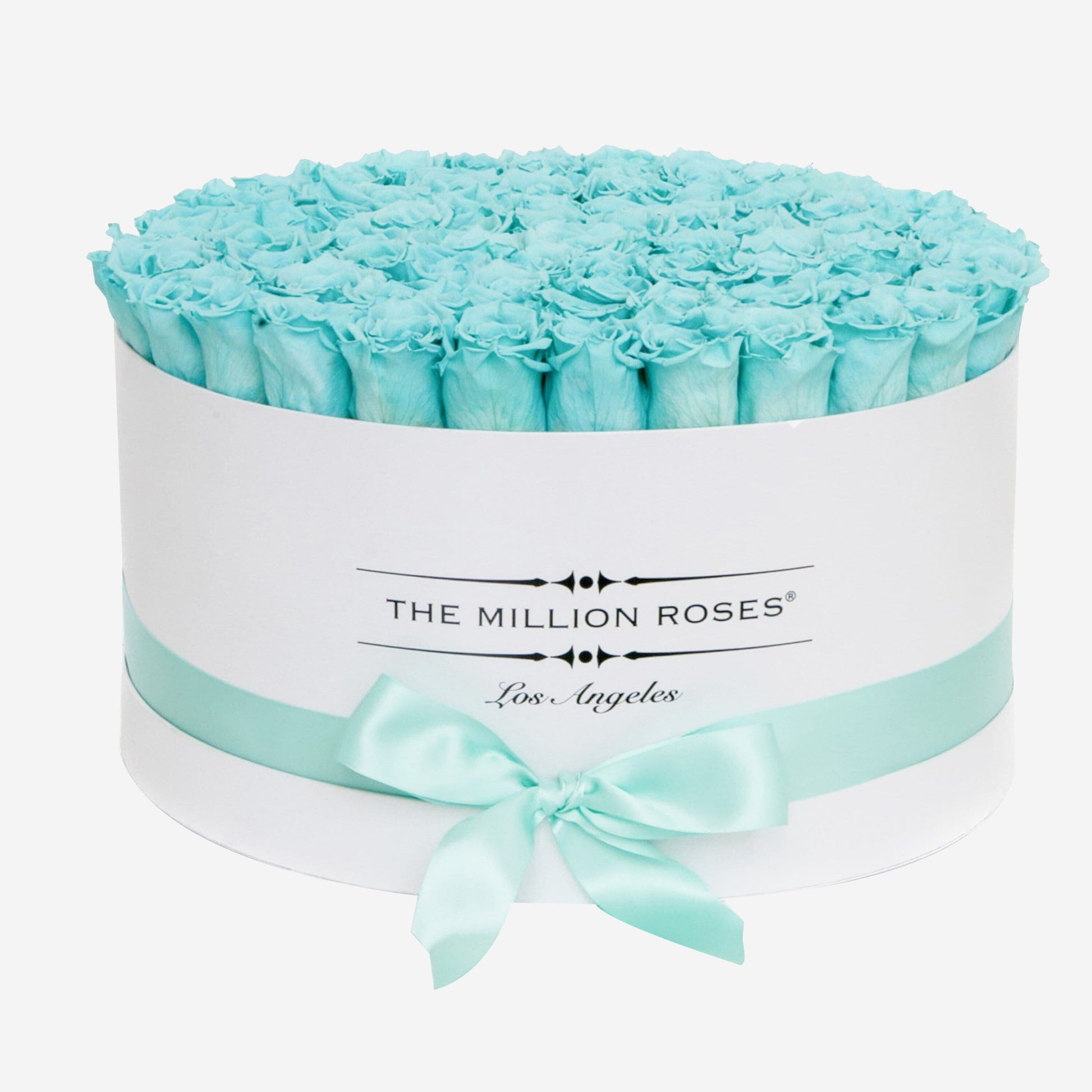Deluxe White Box | Turquoise Roses - The Million Roses