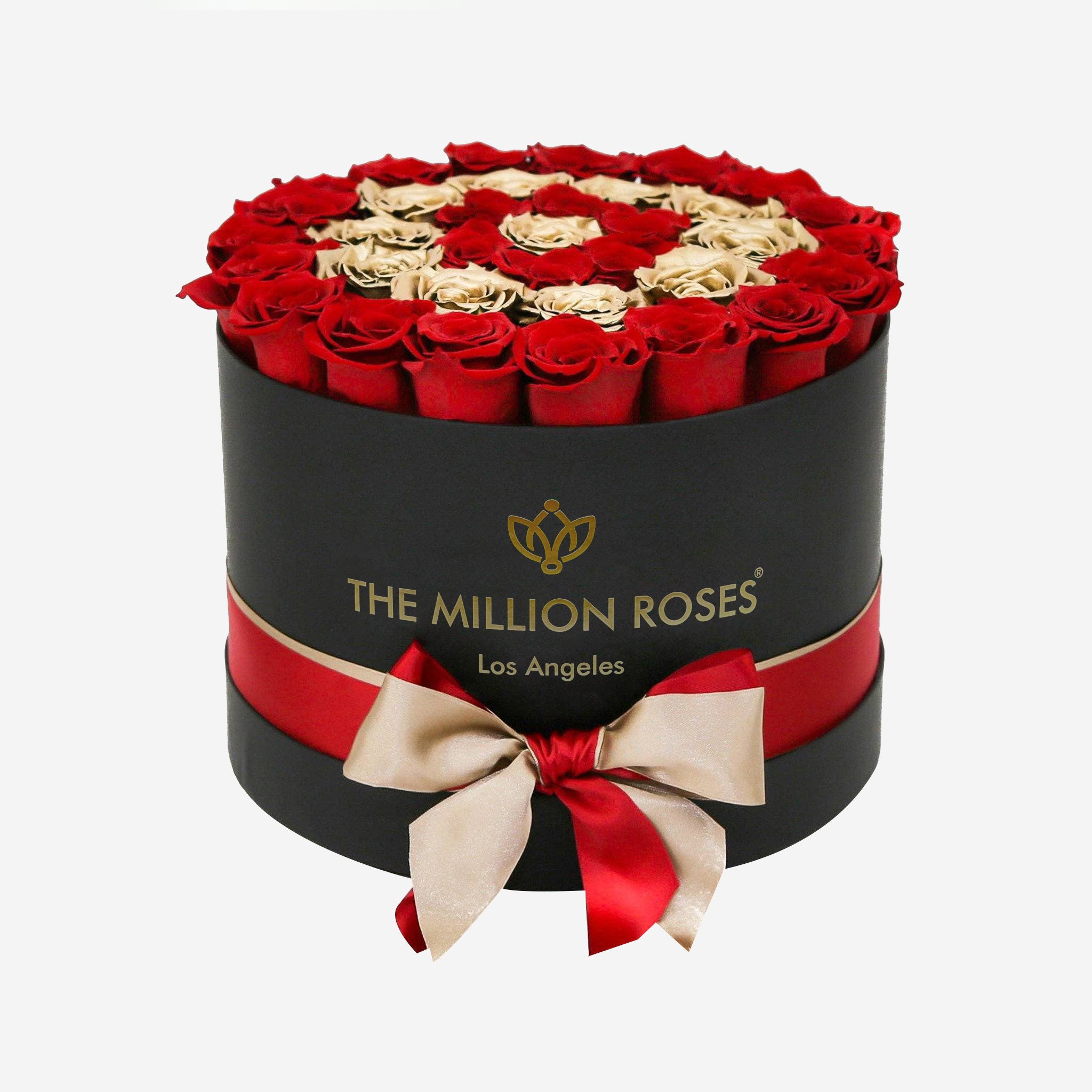 Supreme Black Box Red 24K Gold Roses Target The Million Roses