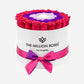 Supreme White Box | Hot Pink & Purple & Lavender & White Roses | Target - The Million Roses