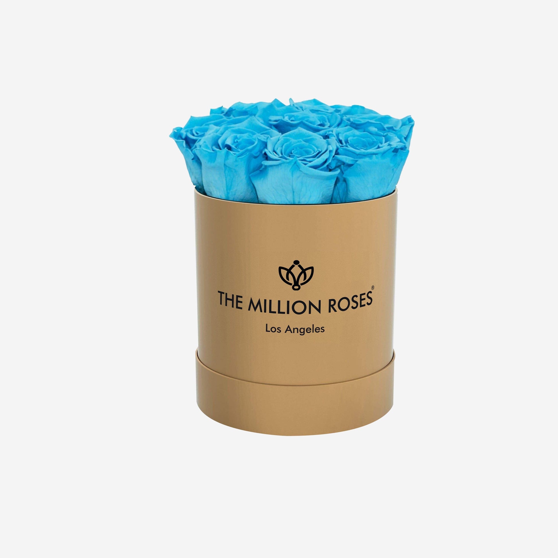 Basic Gold Box | Light Blue Roses - The Million Roses