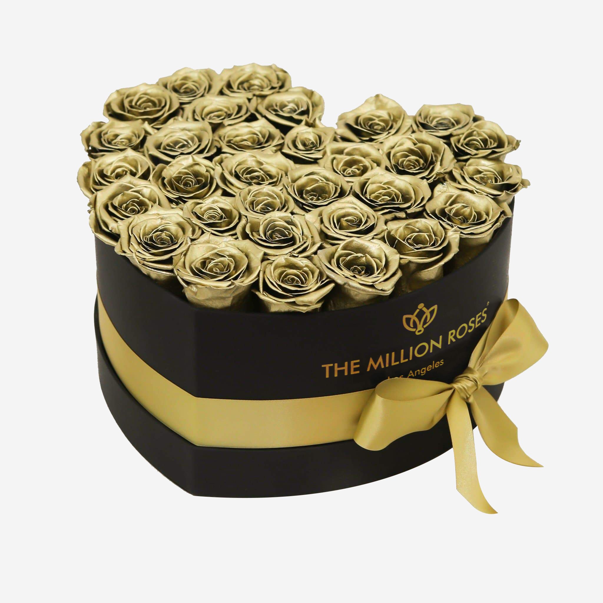 Heart Black Box | Gold Roses - The Million Roses