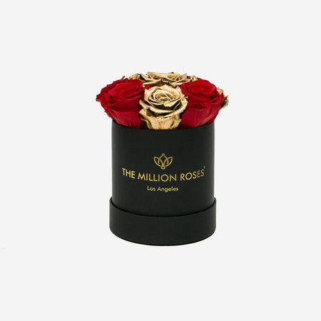 Basic Black Box | Red & Gold Roses - The Million Roses