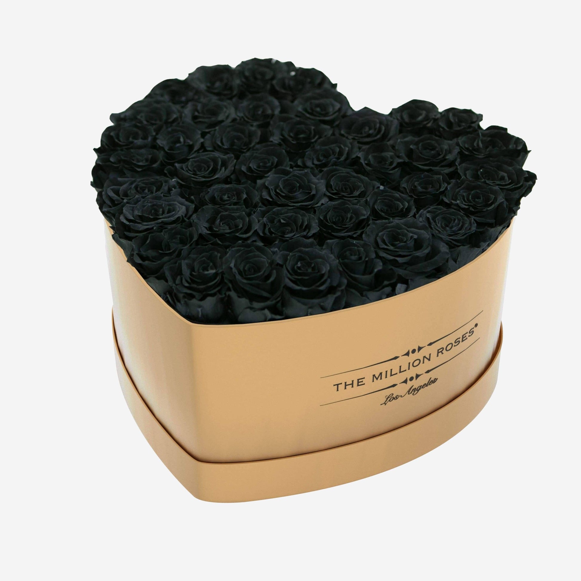 Heart Gold Box | Black Roses - The Million Roses