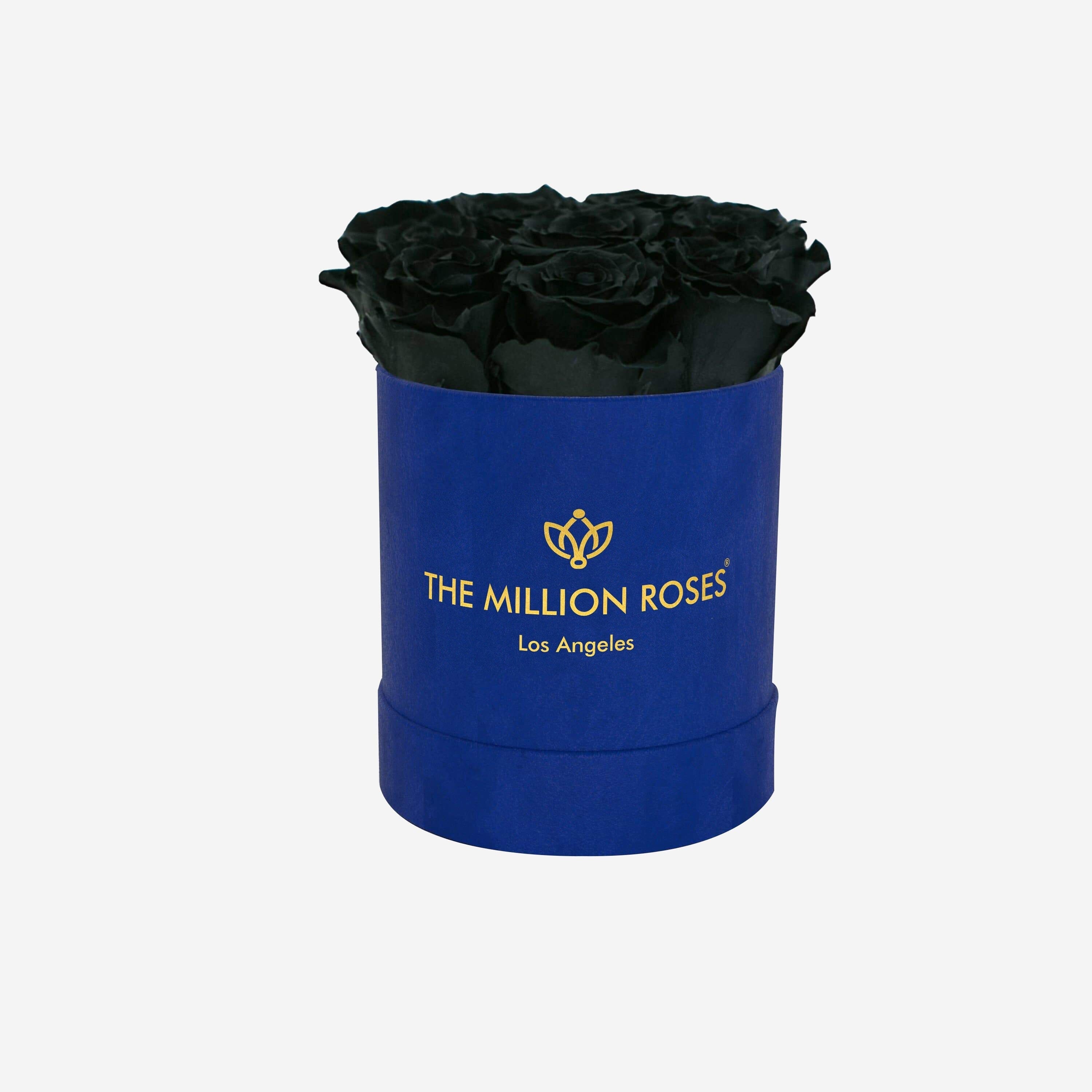 Basic Royal Blue Suede Box | Black Roses - The Million Roses