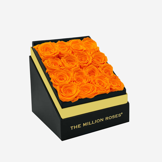 Square Black Box | Orange Roses - The Million Roses
