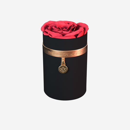 One in a Million™ Round Black Box | Charm Edition | Coral Rose - The Million Roses