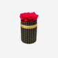 Single Black Monogram Box | Hot Pink Rose - The Million Roses
