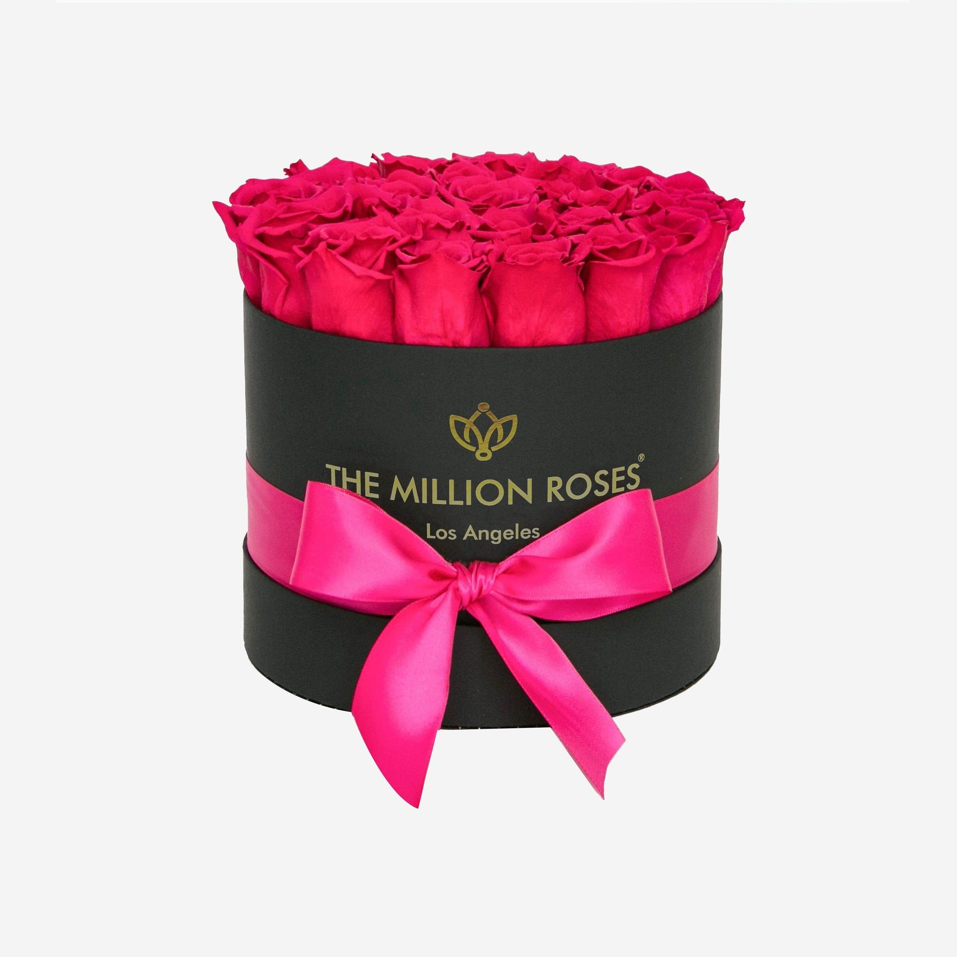 Classic Black Box | Hot Pink Roses - The Million Roses