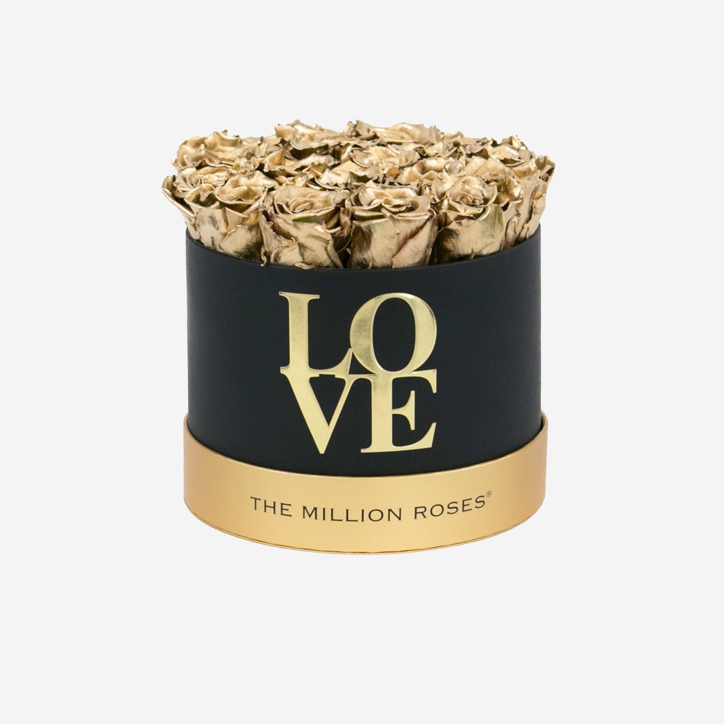 Classic Black Box | Love Edition | Gold Roses - The Million Roses