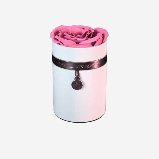 One in a Million™ Round White Box | Charm Edition | Pink Rose - The Million Roses
