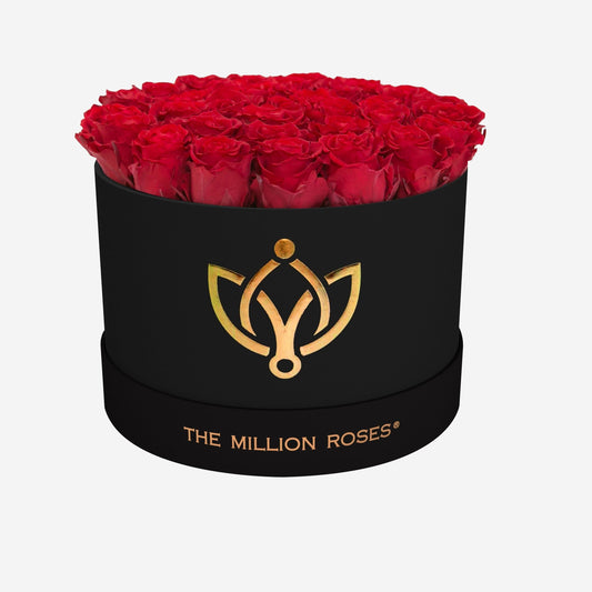 Supreme Black Box | Flower Logo |  Red Roses - The Million Roses