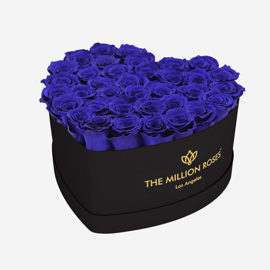 Heart Black Box | Royal Blue Roses - The Million Roses