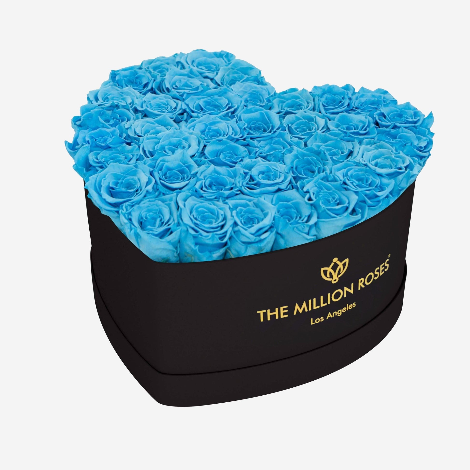 Heart Black Box | Light Blue Roses - The Million Roses