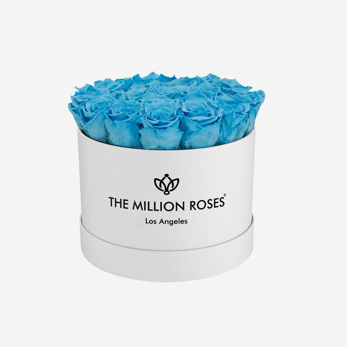 Classic White Box | Light Blue Roses - The Million Roses