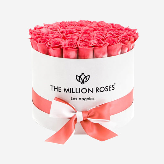 Supreme White Box | Coral Roses - The Million Roses