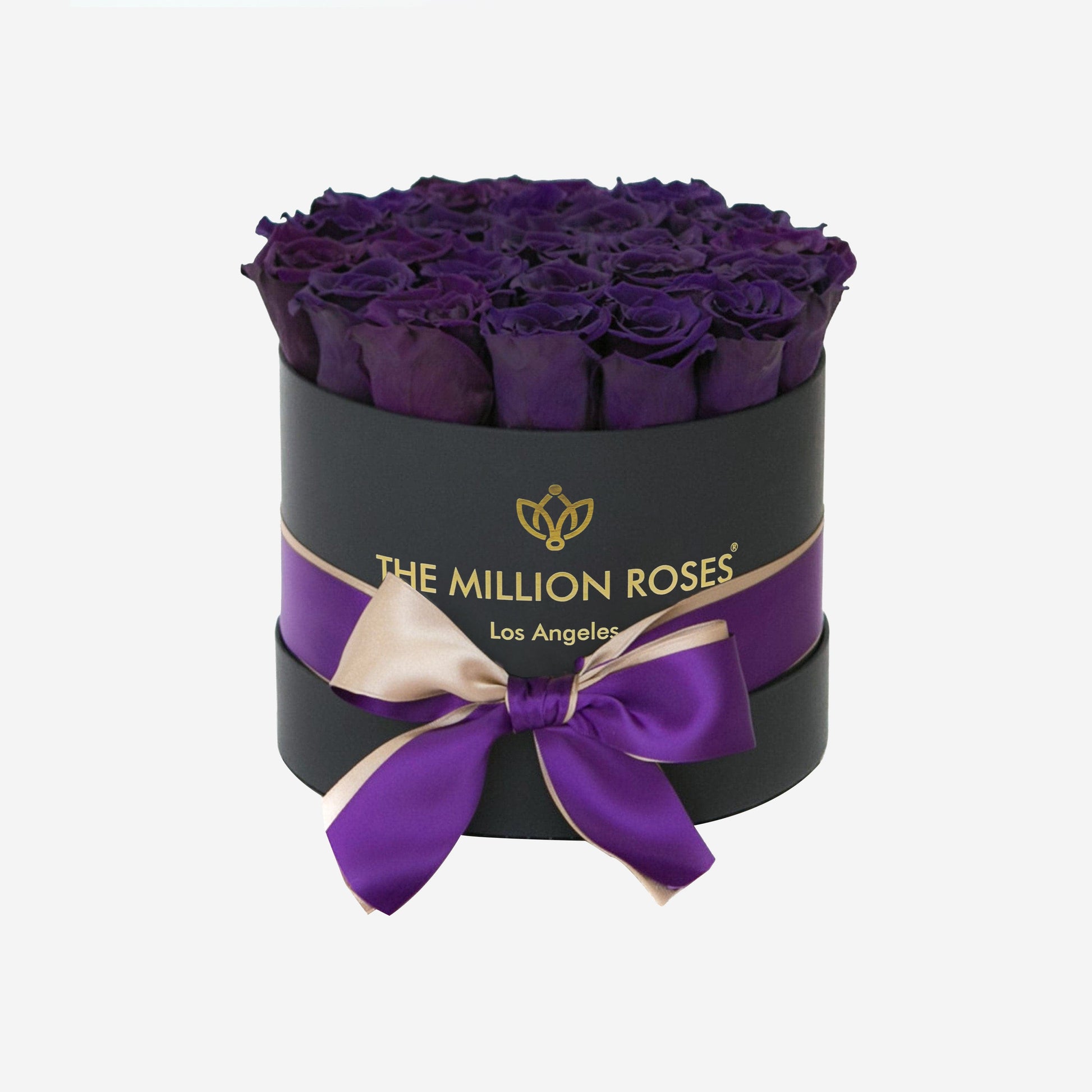 Classic Black Box | Dark Purple Roses - The Million Roses